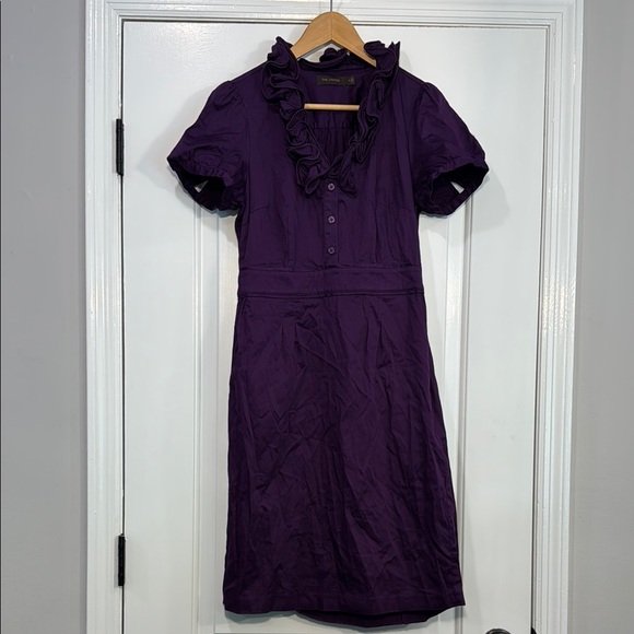 The Limited Purple Ruffle Short Sleeve Dress Size 8 - Picture 1 of 11